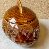 Fish service 8 plates and ceramic soup slurry Sarreguemines vintage 60