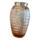Vase Art Déco en verre rose