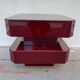 Pair of vintage lacquered and brass coffee tables, 1970