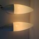 Pair of 1960s Czechoslovak Milk Glass and Bakelite Space Age Wall Sconces