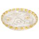 Decorative plate in transparent and vintage yellow glass, Italy, 1960s.
