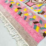 Moroccan Berber rug Boujaad ecru with multicolored patterns 305x212cm