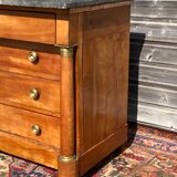 Chest of drawers of the period empire in cherry