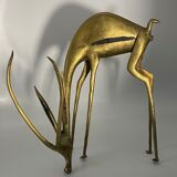 Gazelle ou antilope d’afrique, en laiton massif