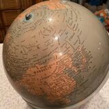 Vintage Globe with Wooden Stand from the 40s-50s