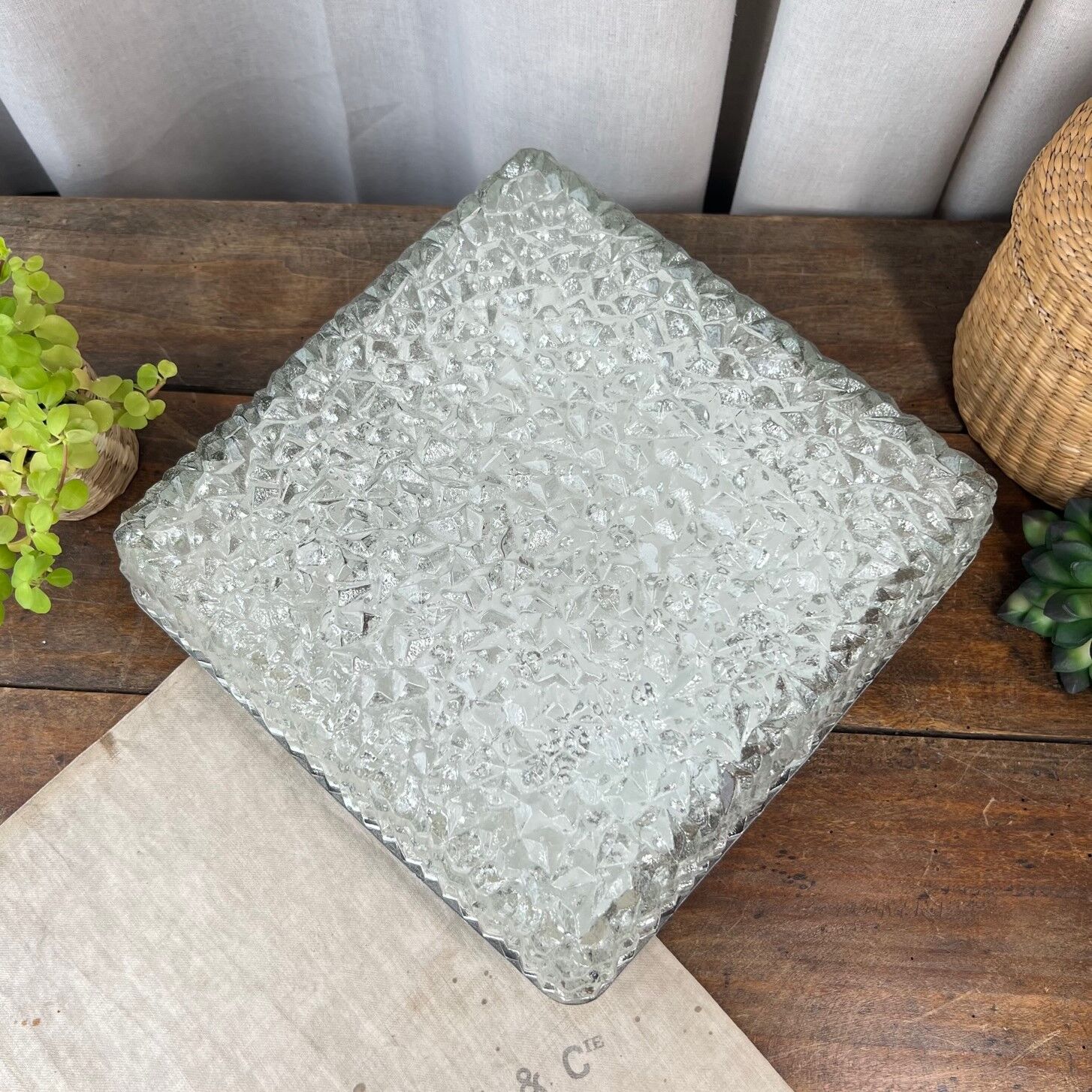 Vintage holophane ceiling lamp