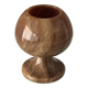Vintage Hand-Carved Brown Onyx Pedestal Vessel