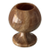 Vintage Hand-Carved Brown Onyx Pedestal Vessel