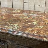 Enfilade of the eighteenth century in oak, top false marble