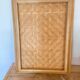 Vintage antique rectangular woven wicker tray