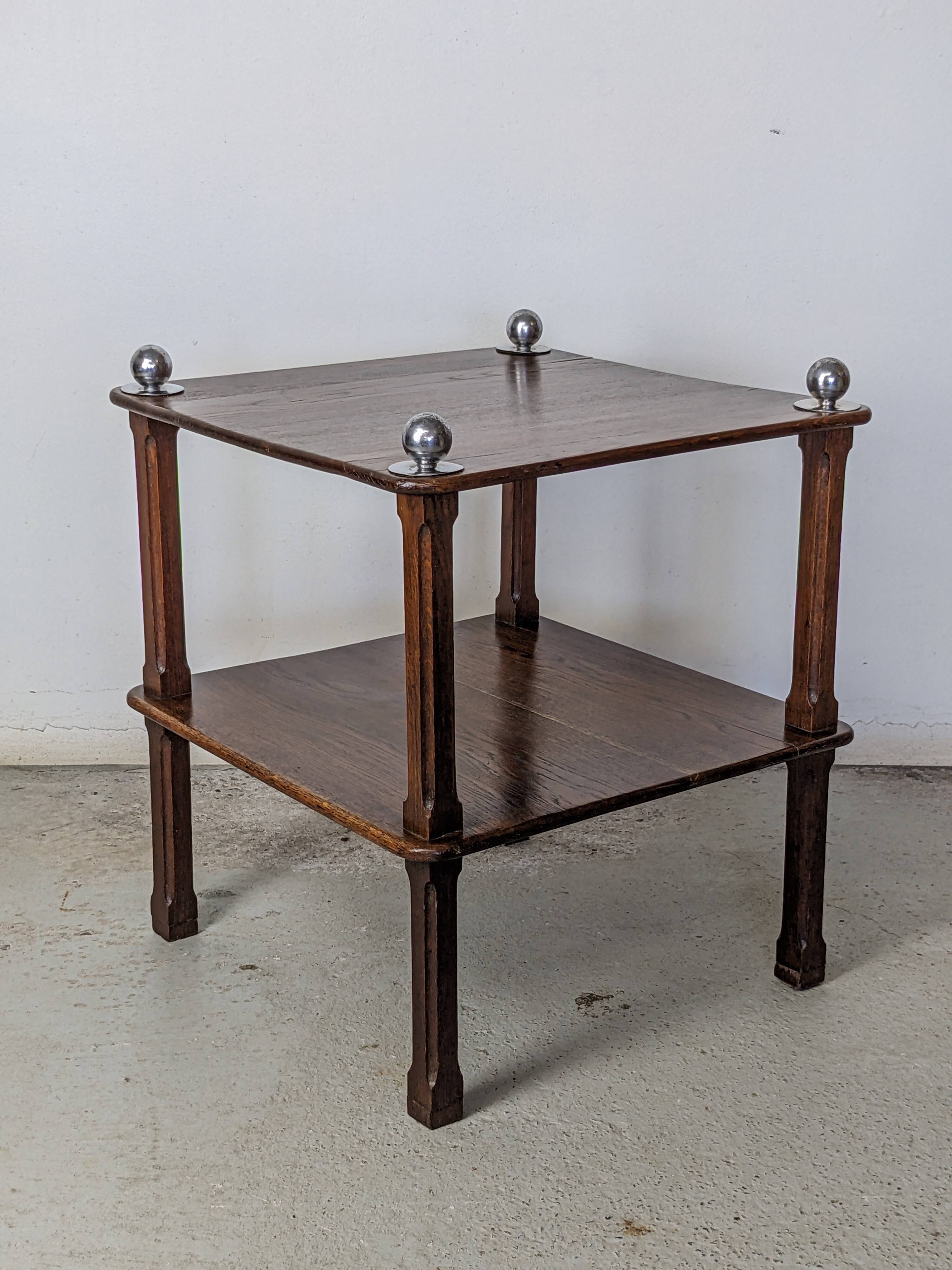 Art Deco oak side table - 1930s
