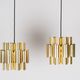 Pair of 2 Danish vintage pendant lamps by Werner Schou, 1960s