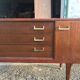Enfilade G-Plan Tola 1960s in teak and brown brass - long Mid-Century buffet
