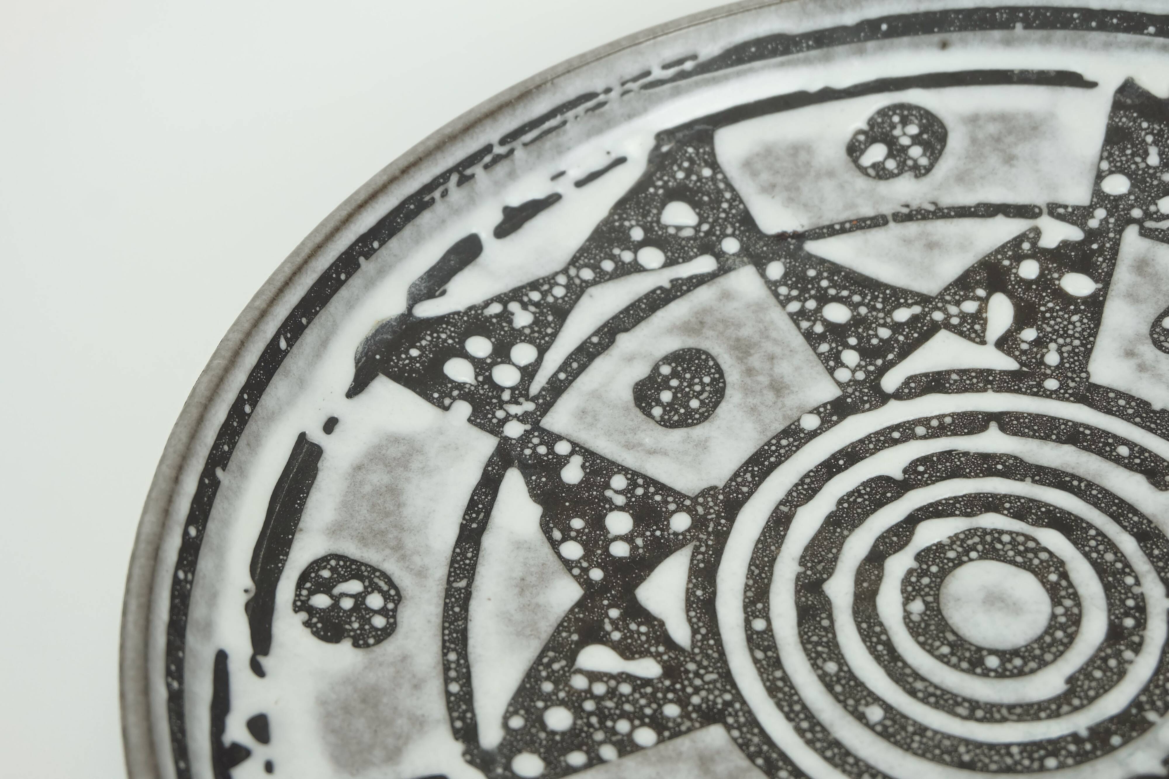 large carstens BOWL decor ankara grey and brown glaze no. 1075-31 1960s