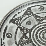 large carstens BOWL decor ankara grey and brown glaze no. 1075-31 1960s