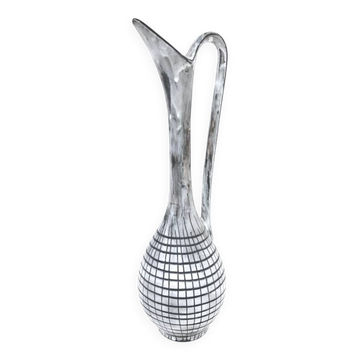 Céramique soliflore grise vintage, 1970