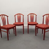 Swedish Dining Chairs by C. Ekström, A. Johansson & S. Hyssna, 1970s, Set of 4