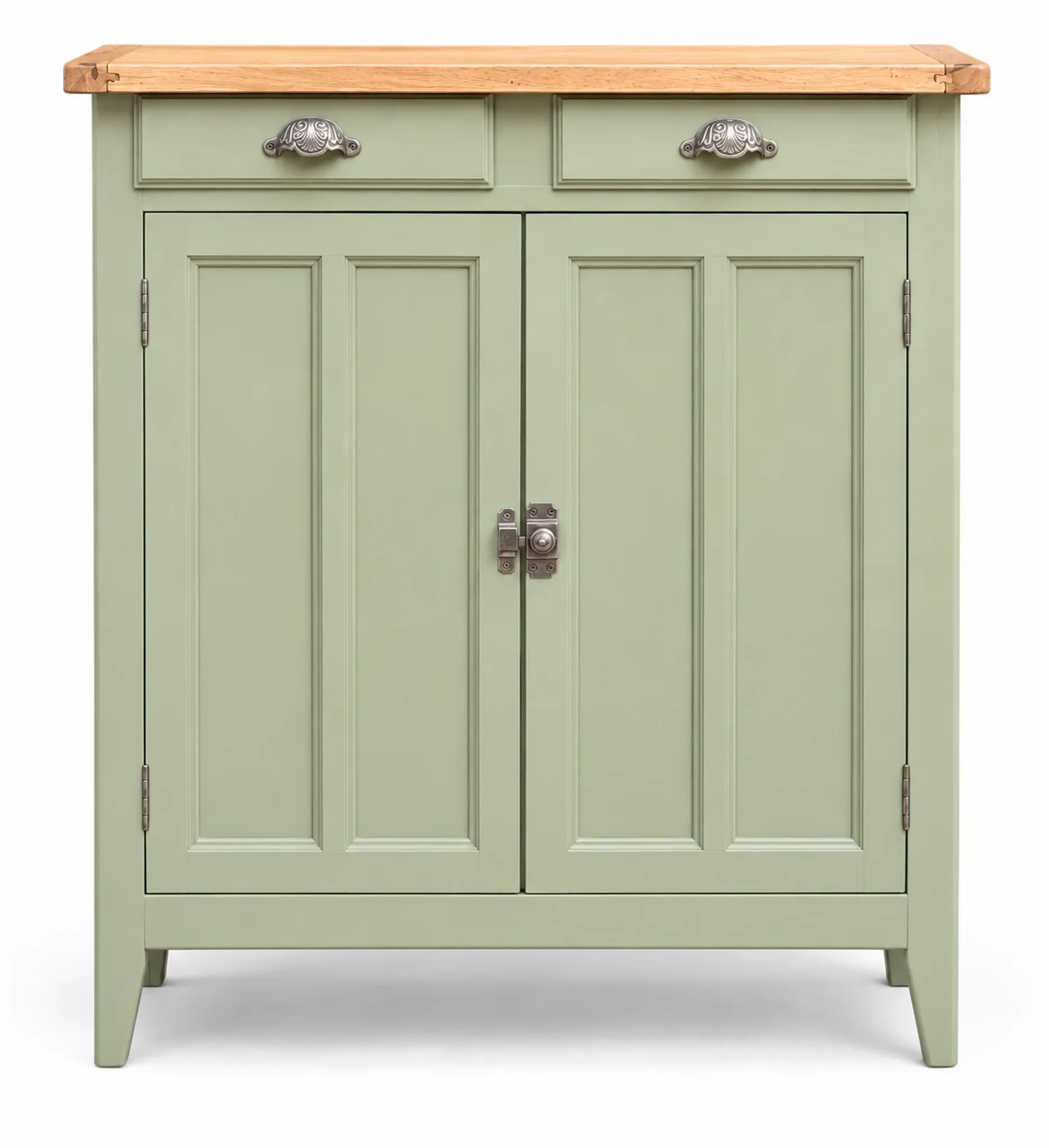 Renovated khaki Art Deco Parisian buffet in beech.