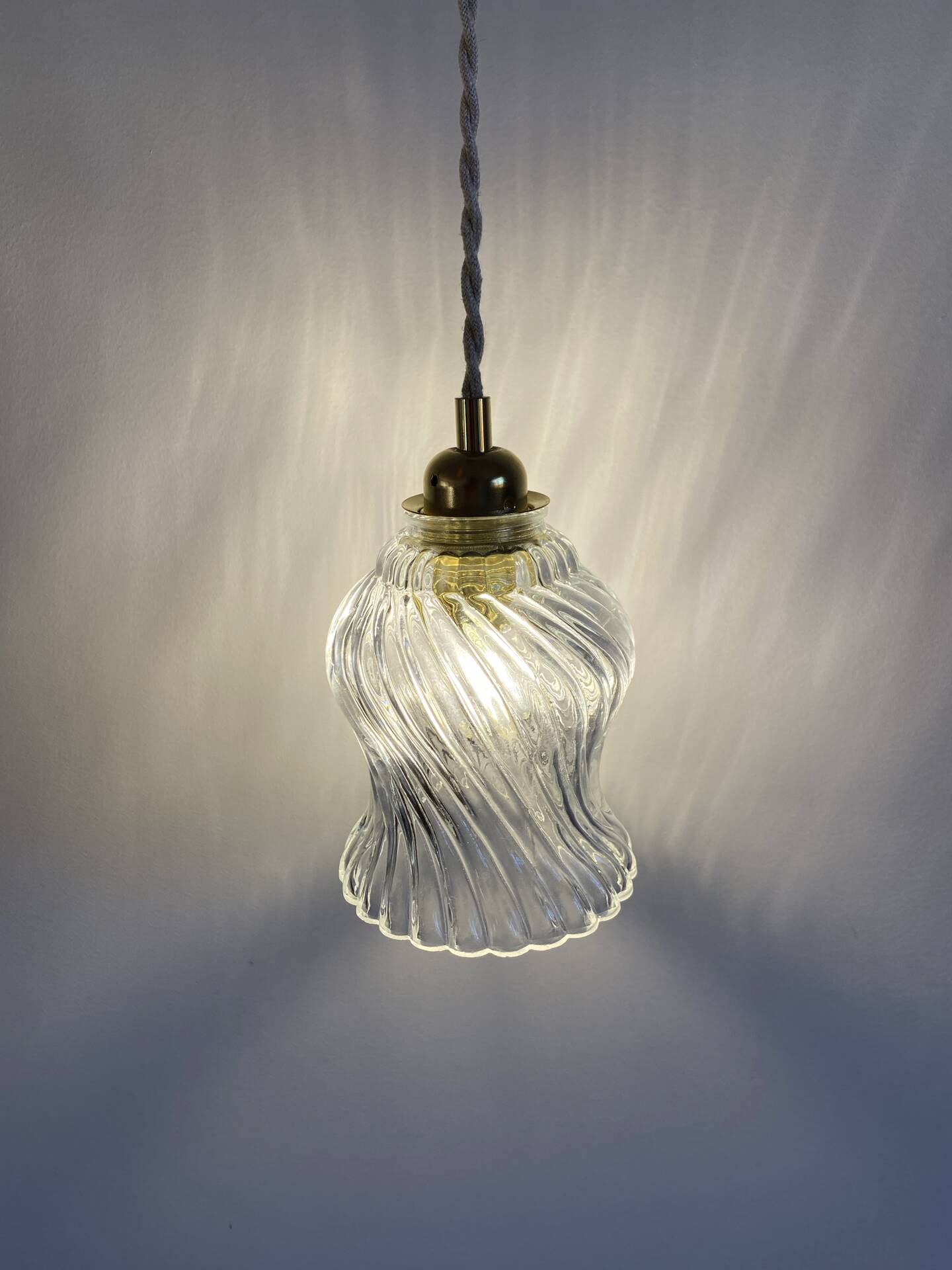 Vintage glass globe lamp
