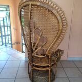 Emmanuelle Peacock vintage armchair 70