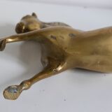 Vintage golden brass horse