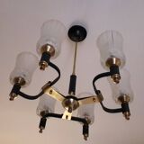 Chandelier with 6 lights from the 1950s/60s.