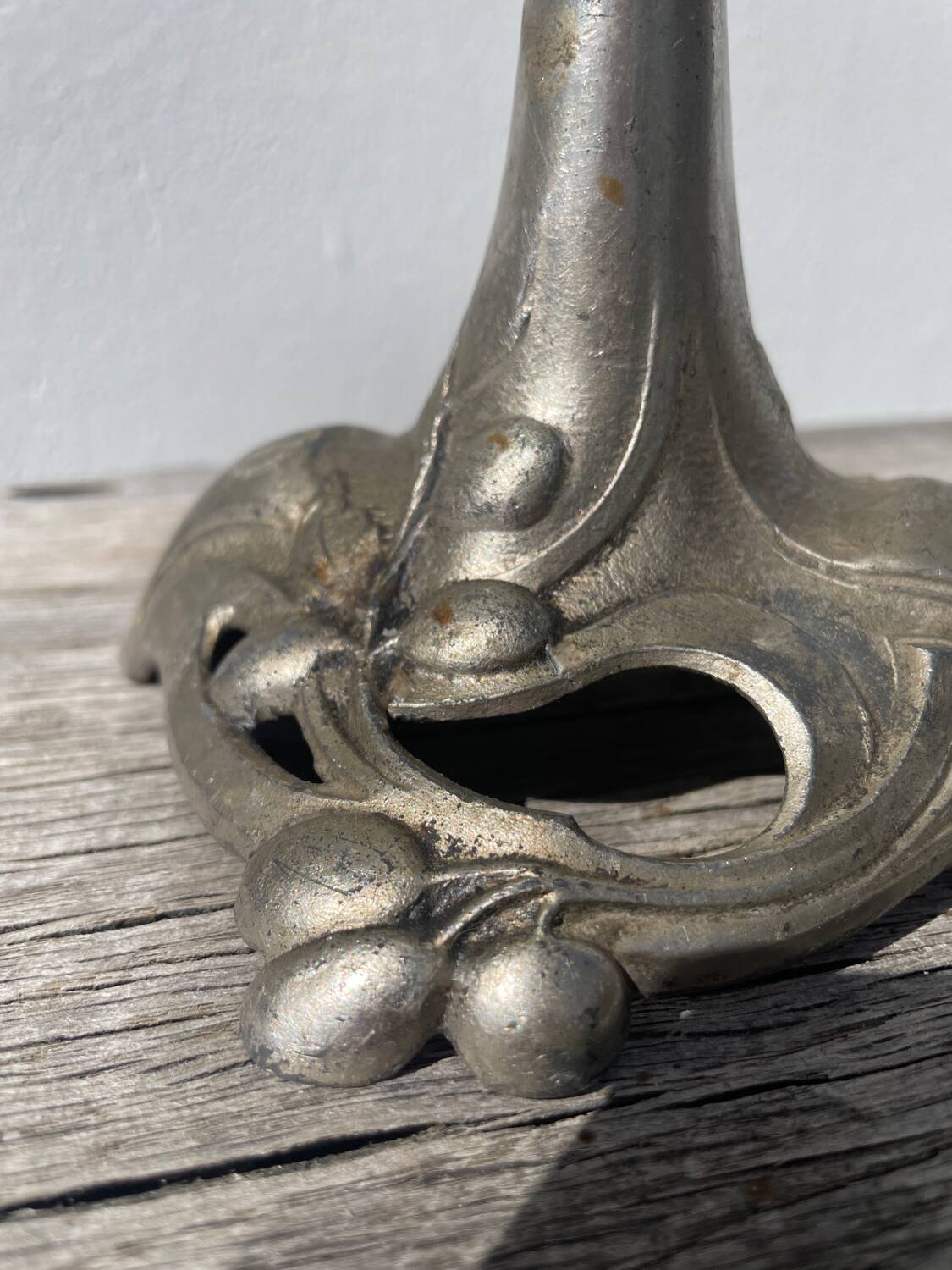Art Nouveau silver-plated candlestick