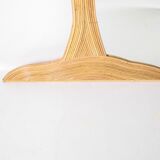 Double rattan palm mirror