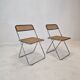 Italian pair of "Elios" folding chairs by Colle d'Elsa, 1980's