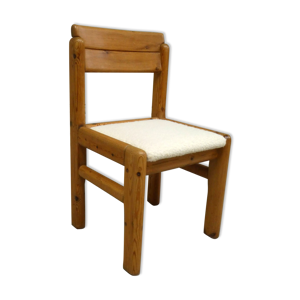 chaise en pin retapissée