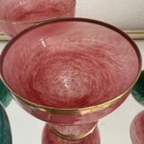 Multi-colored Venetian crystal ice cream cups