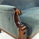 Unique Biedermeier sofa in original fabric and walnut veneer, Vienna, Austria circa 1825