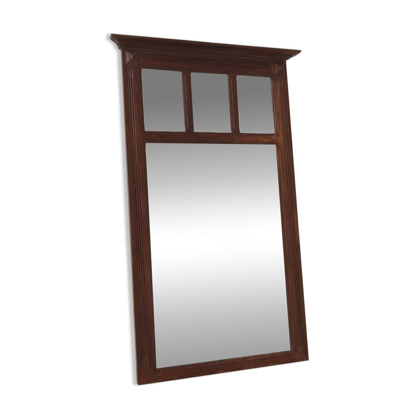 Antique beveled mirror on a wooden frame, 1930