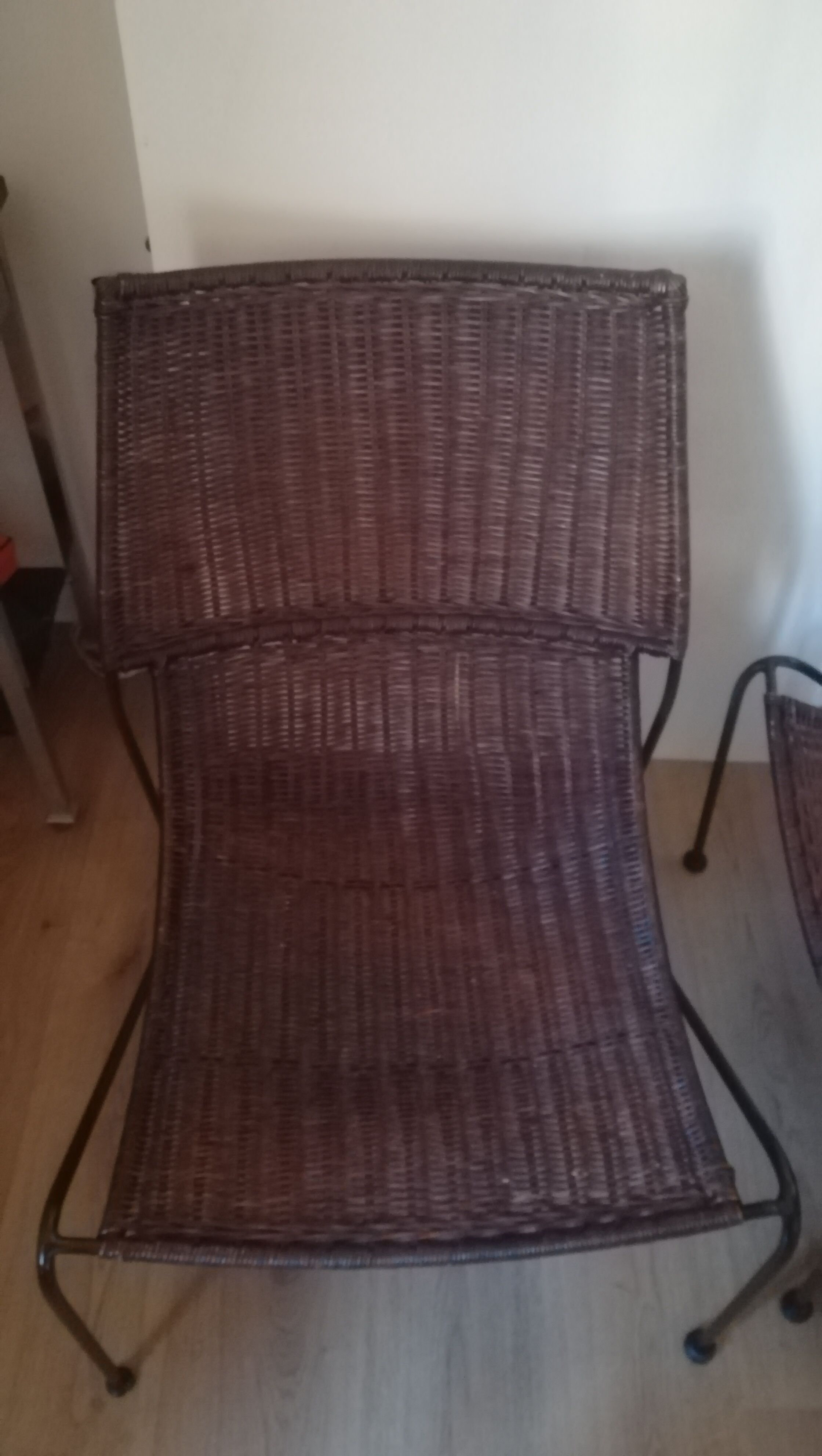 Fauteuils en rotin par Frederick Weinberg