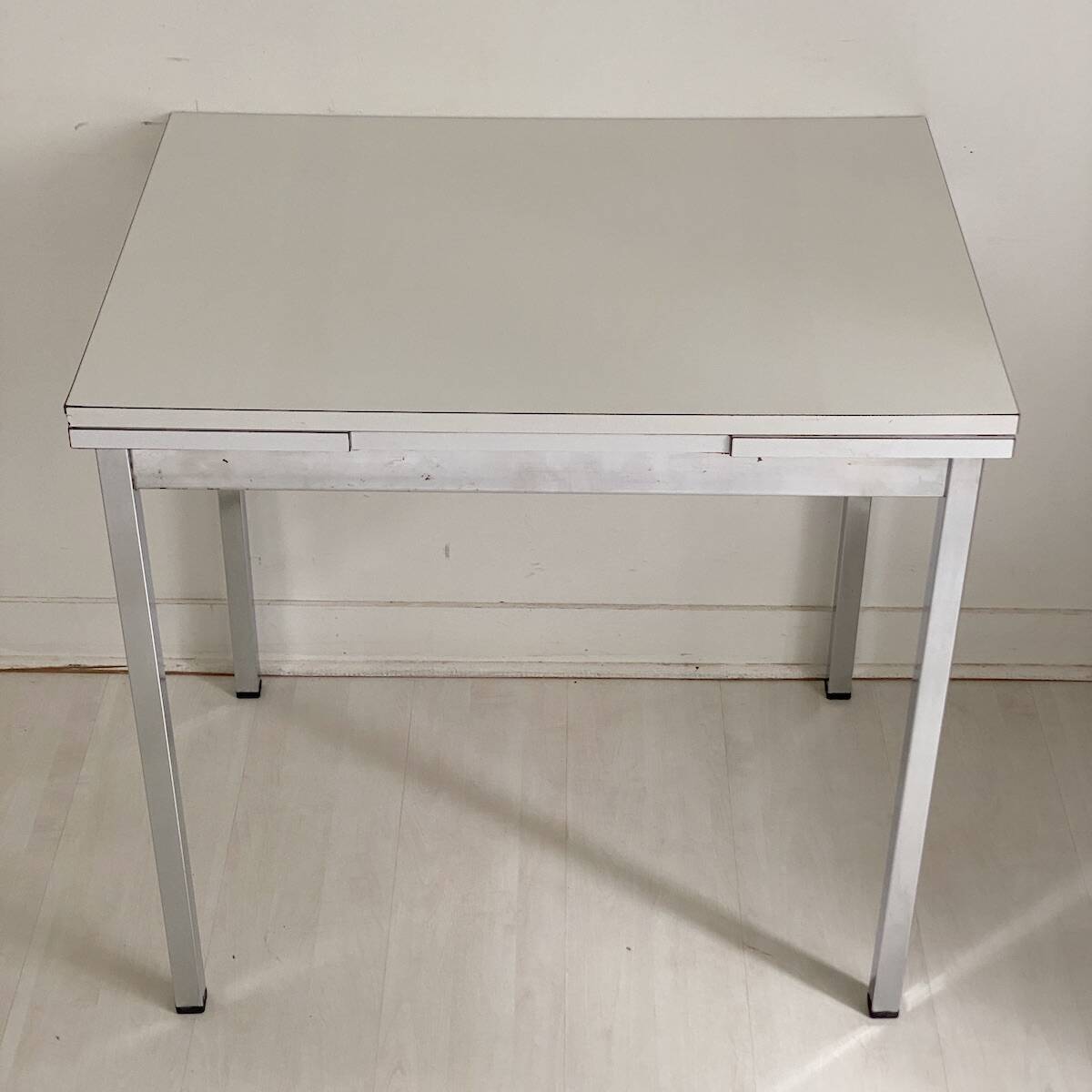 Vintage 1970s white formica extending table