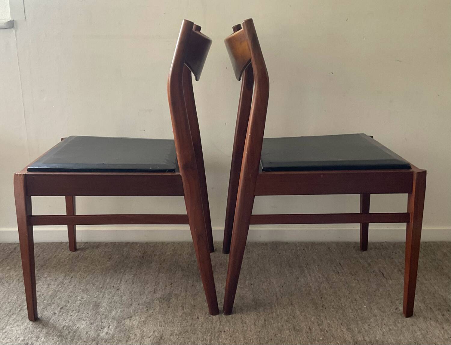 Pair of Scandinavian teak chairs, 1960s