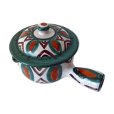 Vallauris earthenware covered cassolette by A. Fazio