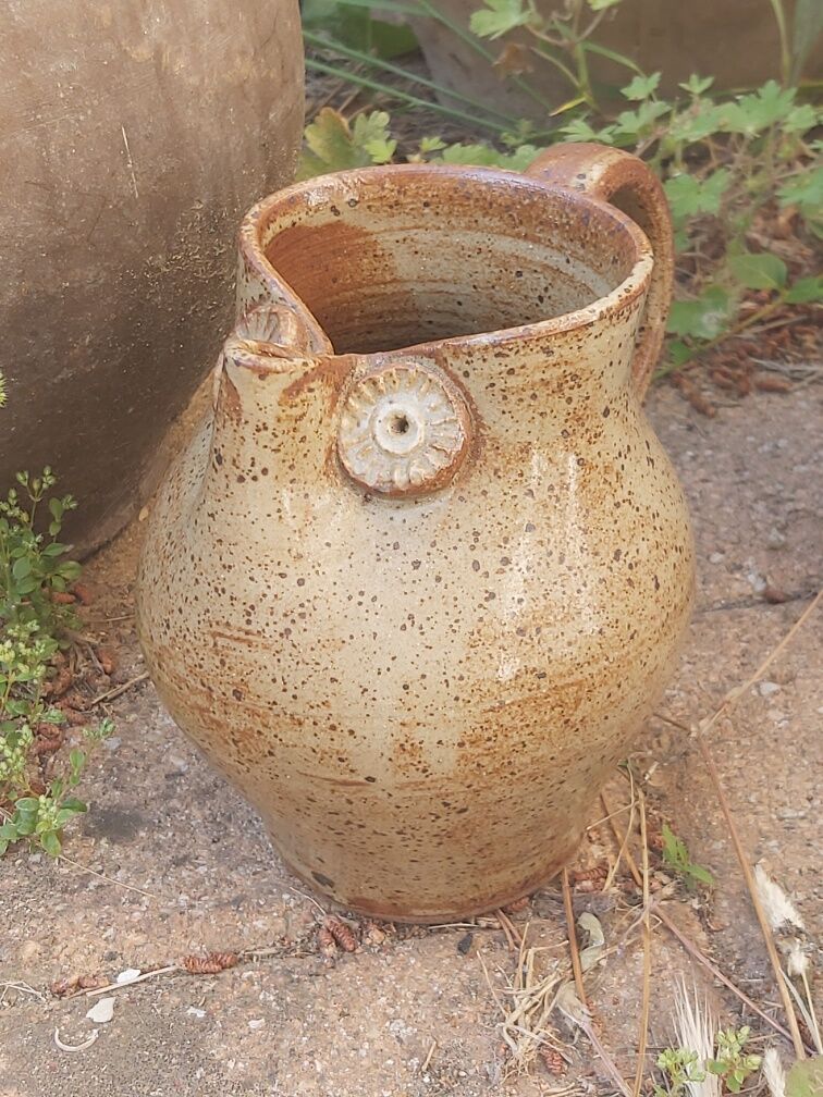 Pitcher zoomorphic sandstone vintage owl
