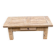 Renovated 19th-century solid oak farmhouse coffee table.