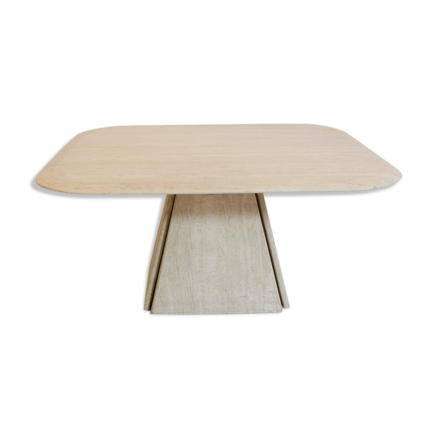 Coffee table in travertine Italian work of the 1970