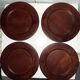 4 vintage wooden presentation dishes/plates