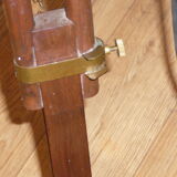 Ancient wooden tripod and brass with its indus lamp