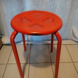 Patinated metal stool