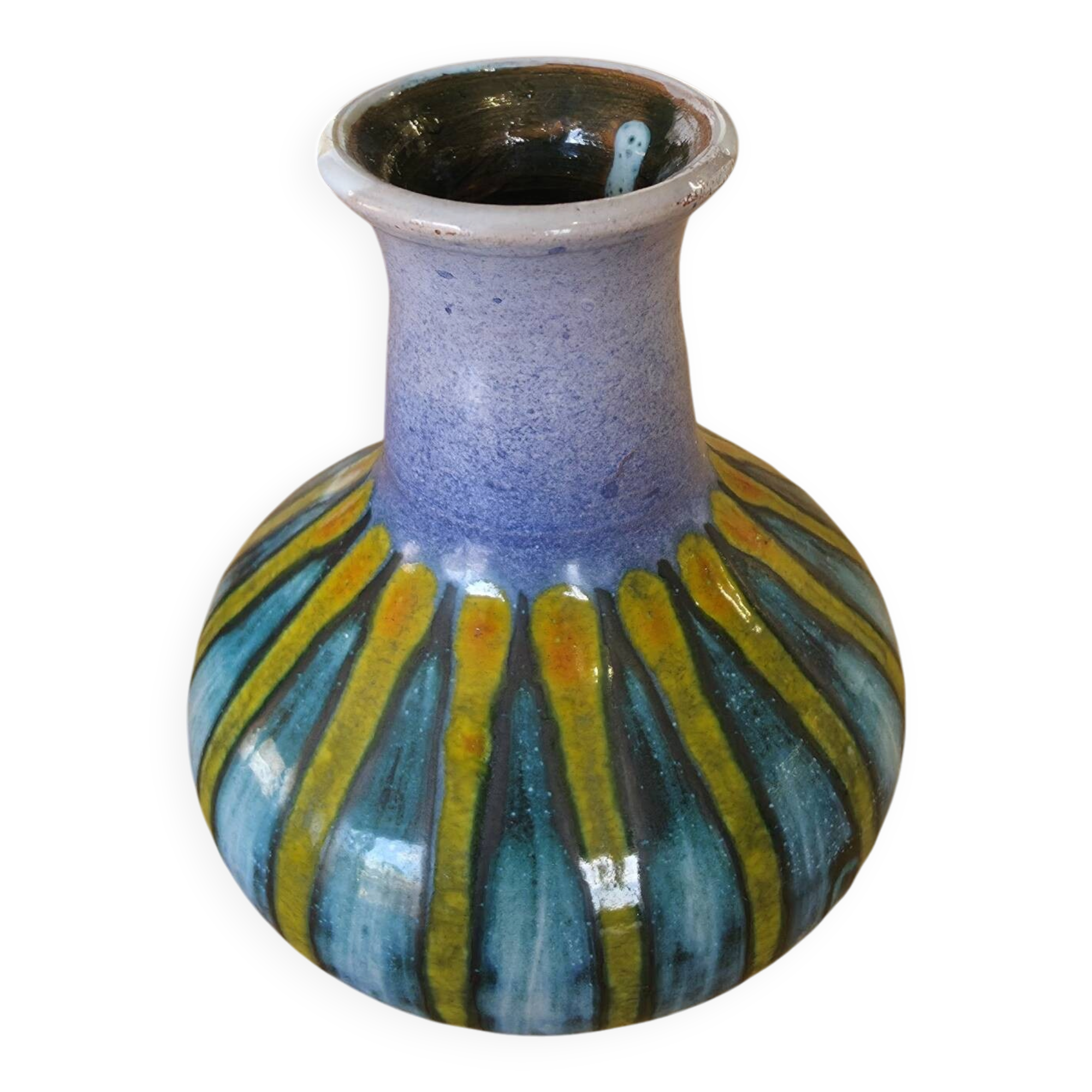 Mini vase soliflore style Vallauris vintage – 1960s polychrome