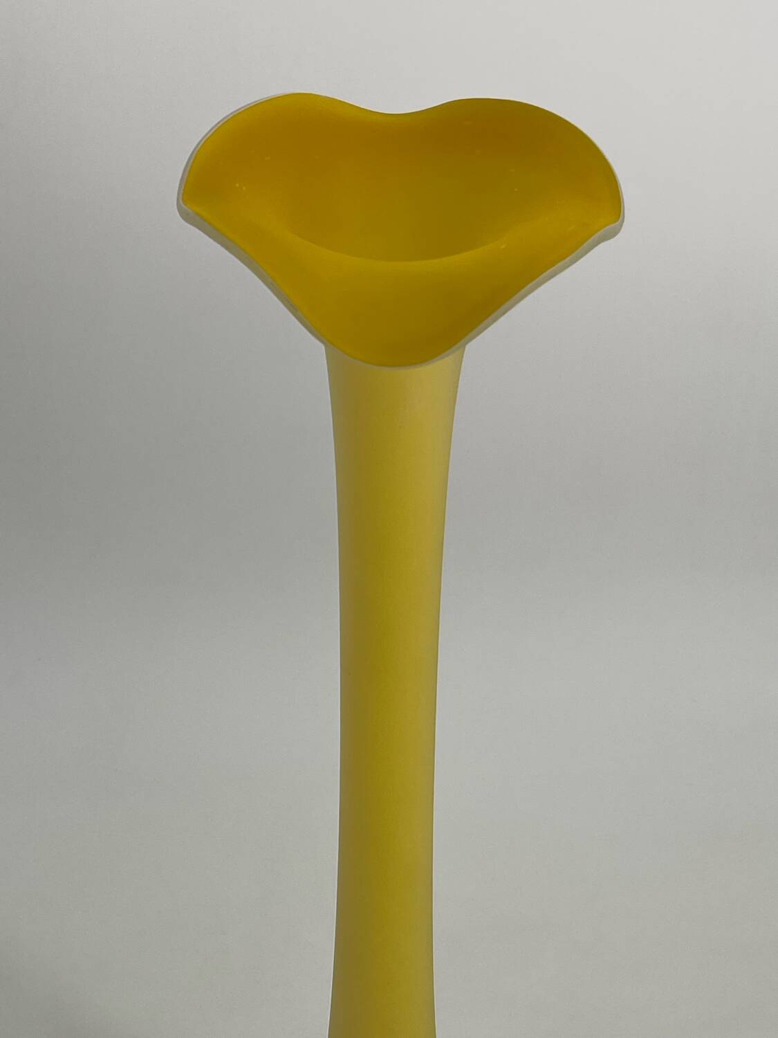 Vintage vase in yellow glass paste