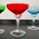 Series of 4 vintage glasses cut from the 50s-60s