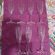 Vintage crystal flutes