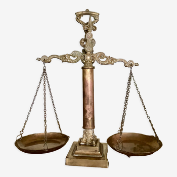 Old brass scale