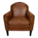 Vintage Dutch leather club chair in cognac color