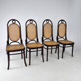Set of 4 Radomsko Bentwood and Cane Dining Chairs, 1950s